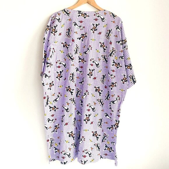 Looney  Tunes Cat Sylvester J. Pussycat Sr. Floral Sleep Shirt 2XL - Picture 4 of 5